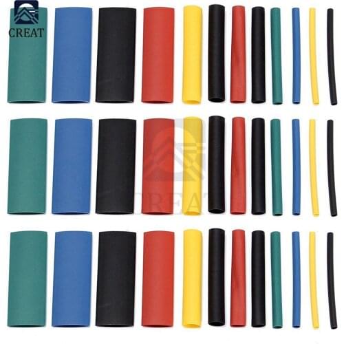 530pcs Heat Shrink Tubing Insulation Shrinkable Tube Assortment Electronic Polyolefin Ratio 2:1 Wrap Wire Cable Sleeve Tubes Kit