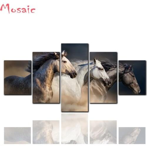 Full Square/Round Drill 5D DIY Diamond Painting"three hosue"Diamond Embroidery animal Cross Stitch Home Decor Multi-pictures art