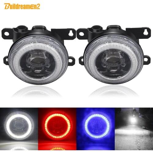 Car Angel Eye Fog Light 30W 8000LM LED DRL Fog Lamp 12V For Subaru Forester WRX STI Outback Impreza BRZ XV Legacy Justy Levorg