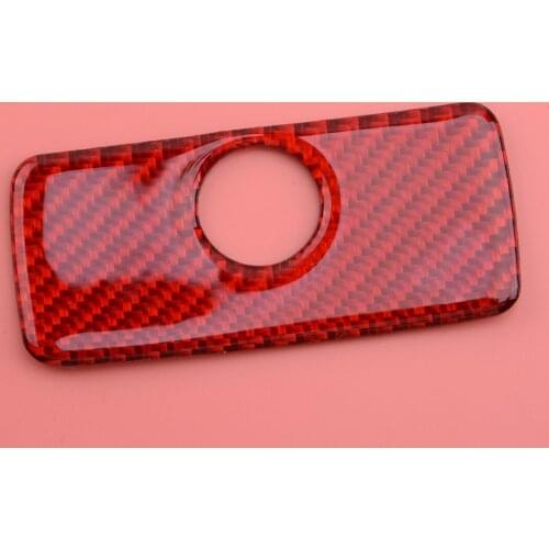 Car Red Carbon Fiber Co-pilot Storage Box Handle Cover Sticker Fit for Chevrolet Camaro 2010 2011 2012 2013 2014 2015