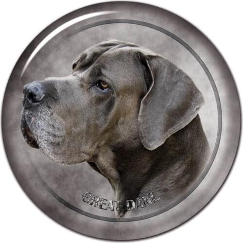B0881# 13CM/17CM Self-Adhesive Decal Great Dane Dog V1 Car Sticker Decors on Bumper Rear Window Laptop