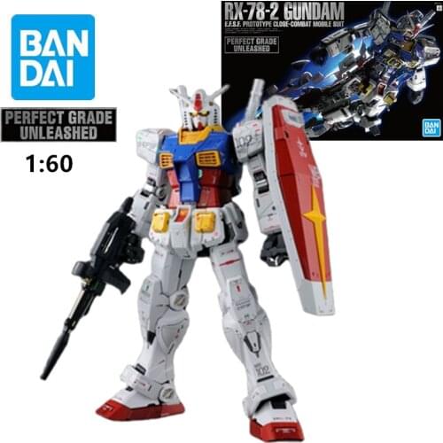 BANDAI PERFECT GRADE UNLEASHED PG 1/60 40th RX-78-2 2.0 Gundam Model Assembled Anime Action Figure Toys Decoration Gifts for men