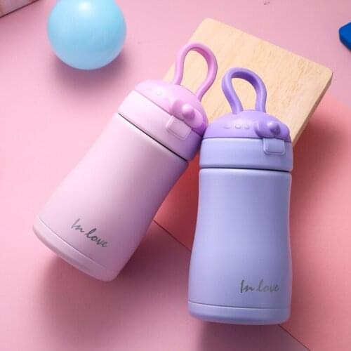 Childrens Vacuum Flask 304 Stainless Steel Water Cup Creative Advertising Gift Bottle 360ml Children Pot Kawaii Water Bottle