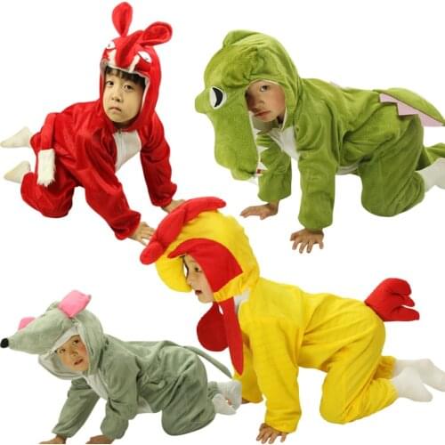 Halloween Animals Children Kids Animal Costume Cosplay Baby Dinosaur Tiger Elephant Party Costumes Jumpsuit