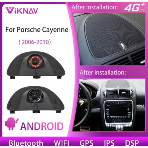 For Porsche Cayenne Dashboard 2006-2010 Car Interior Stopwatch Decoration Clock Compass
