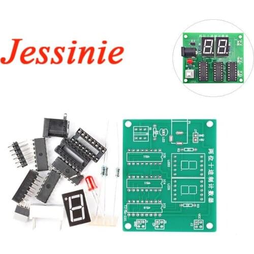 Two Digit Decimal Counter CD4518 Kit Two Bigit Training Kit 5V DIY Counter Parts Project Teaching Suit