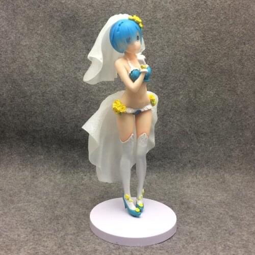 Re:life In A Different World From Zero Rem Action Figure Re Zero Rem Wedding Dress Japanese Anime Figures Model Collection