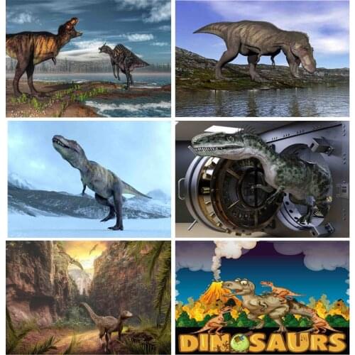 ZHISUXI Children Newborn Baby Birthday Background for Photography Decor Dinosaur Photographic Studio Photo Backdrop NY2ET-01