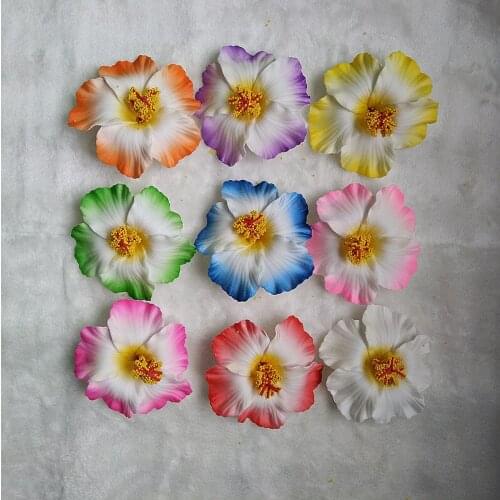 HappyKiss 1pcs free shipping accessories Hawaiian plumeria side chuck flower Hibiscus rosa-sinensis artificial flower