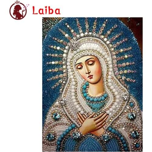 DIY Diamond Painting Virgin Mary religion Full Square Diamond Embroidery sale Cross Stitch sets Mosaic Portrait Handmade Gift