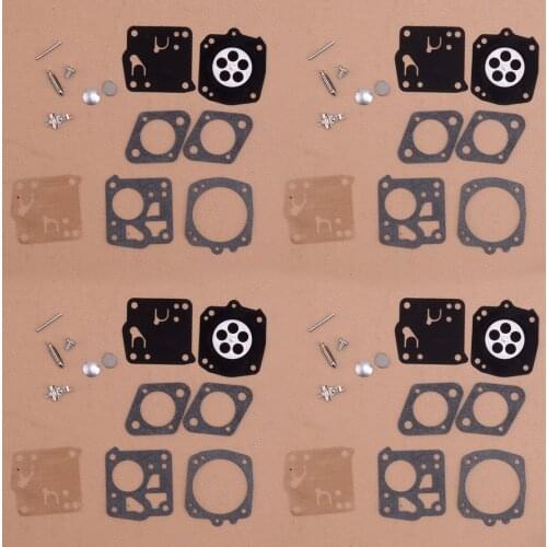 LETAOSK 4 Sets Carburetor Repair Rebuild Kit Fit For Jonsered 49SP 50 51 52 60 62 66E HS-21D HS-101C Tillotson RK-23HS