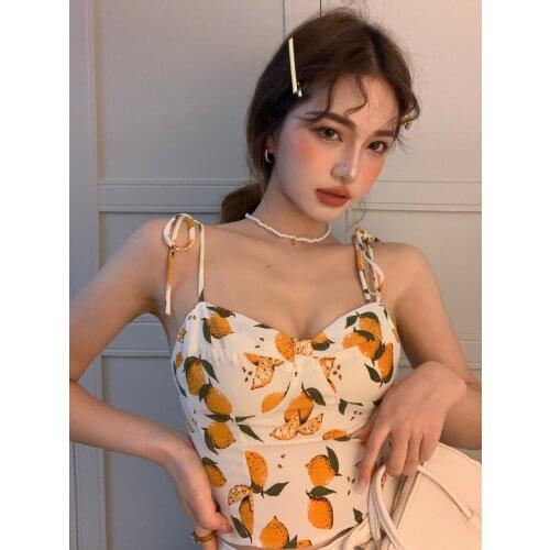 Summer tight print short sexy camisole