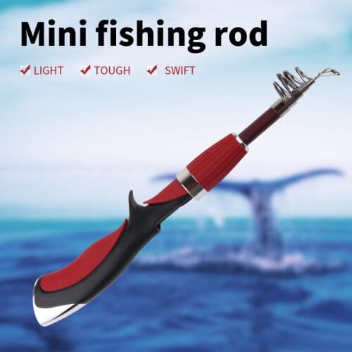 HENGJIA 1.4M Mini Spinning Rods 4-21g Lure Weight M Power EVA Handle Carbon Fiber Lure Baitcasting Rod Spinning Fishing Rod