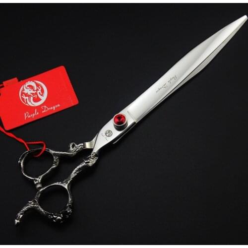 Hairdressing Scissors 680# 8'' 22cm Brand Purple Dragon TOP GRADE Dragon Handle 440C Dogs Cats Pets Cutting Scissors Hair Shears