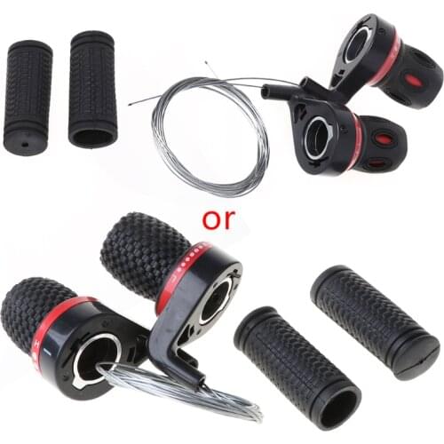 1 Pair Derailleur Grips Bicycle Lever Transmission Twist Grip Speed Change MTB Bike Compatible Cycling Gear Shifter Travel