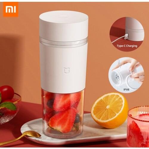 Xiaomi Mijia Protable Juicer Blender 300ML Electric Kitchen Mixer 45W Juicing Fruit Cup Food Processor Type-C Charging 12 Cup