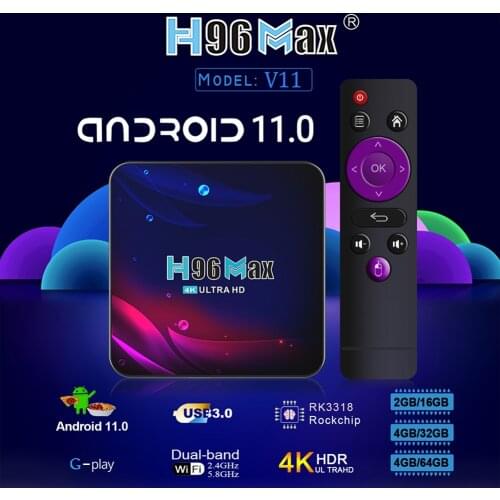 H96 Smart TV Box Android 11 4K Hd Youtube Google Play 5G Wifi Receiver Media Player HDR USB 3.0 4G 32Gb 64Gb Tv Box