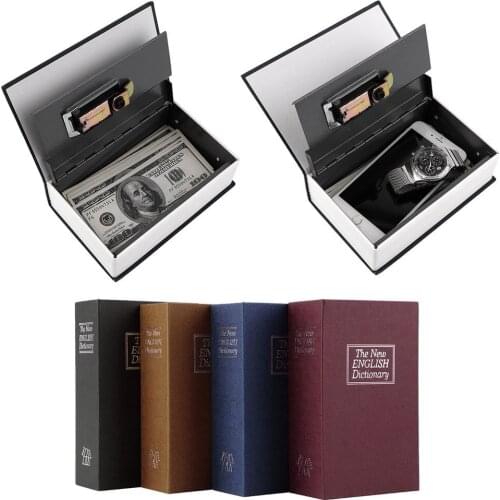 Security Book Safe Box Case Simulation Lock Cash Money Jewelry Cabinet Secret Storage Decoration Holder Classic Book