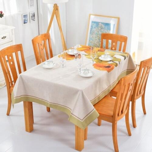 Simple Pastoral Tablecloth Fabric Home Rectangular American Cotton Linen Tablecloth Table Cloth Rectangular Tablecloth 3