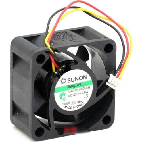 2pcs/Lot Maglev HA40201V4-0000-C99 4CM 40x40x20MM 4020 DC 12V 0.6W 3-Lines Super Silence Cooling Fan