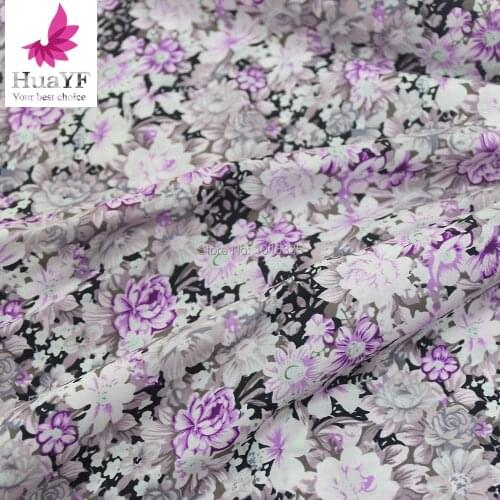 Hot sale 1.5 meter Width Floral 100% cotton Poplin fabric for Patchwork Clothes Tablecloths Curtain Sewing Christmas HomeTextile