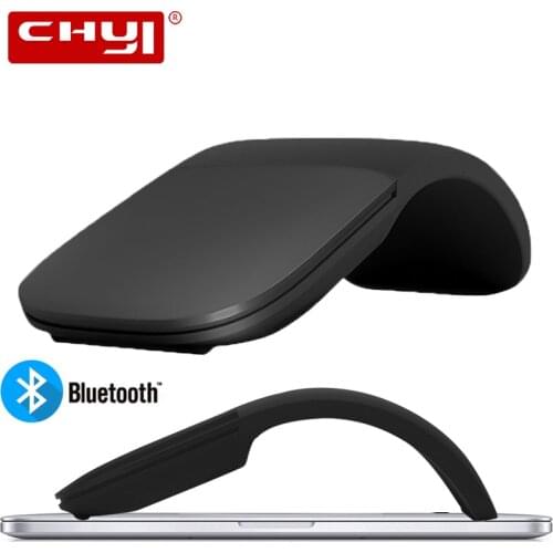 CHYI Silent Bluetooth 4.0 Mouse Wireless Arc Touch Roller Mice Ultra Thin Laser Computer Gaming Foldable Mause For Microsoft PC