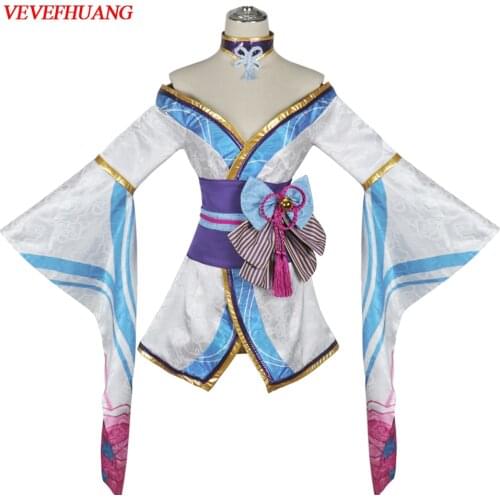 VEVEFHUANG Kосплей Game Ahri LOL Cosplay Costume Spirit Blossom League Of Legends Outfits Hot Halloween Animal Xmas Carnival