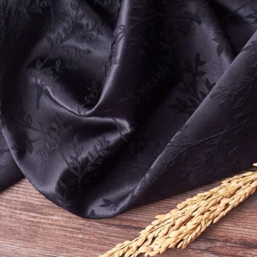 High quality silk fabric Elastic jacquard tissu Literary and artistic personality jacket and dress tissus