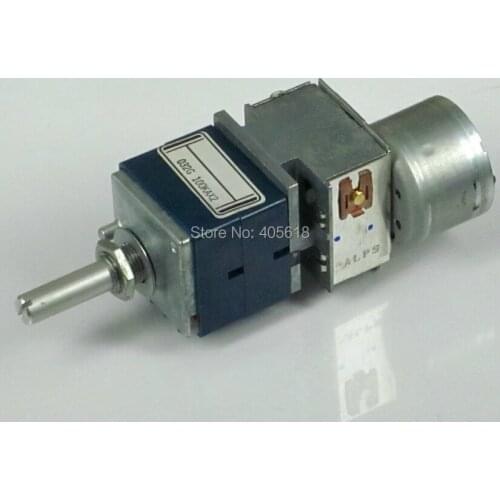 Japan ALPS 100KAX2 Motorized Volume Potentiometer RK27 Dual 100K Rounded handle