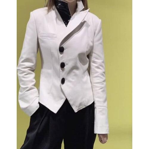 Genuine Jacket Leather Women Coats Spring And Autumn 2021 New Fashion Turn-Down Collar Clothes Slim Outerwear Short Coats