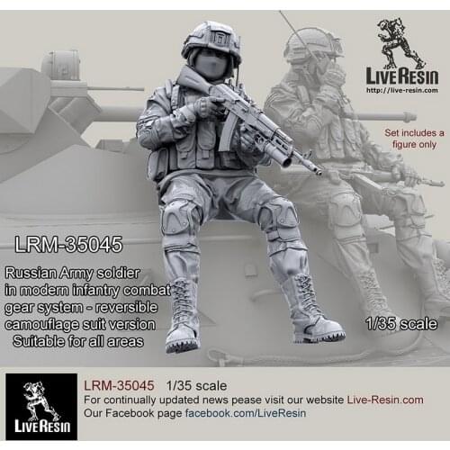 Live Resin LRM-35045 1/35 Russian Army soldier in modern infantry combat gear system, set 7