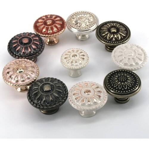 1PC New luxury decorative zinc alloy drawer Knobs bedroom furniture handles and knobs European Cabinet Cupboard Closet Pulls