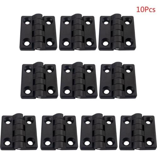 10PCS Black Nylon Plastic Butt Hinge Drawer Jewellery Case Hinges for Wooden Box Cabinet Furniture Hardware