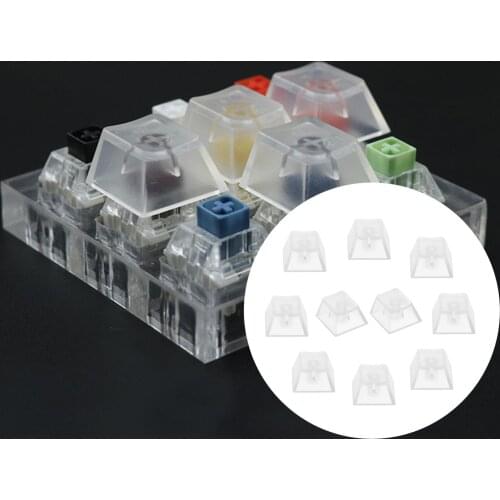 10 Pieces DIY Clear Keycaps Matte Backlit fits for CHERRY R4 Switch Tester