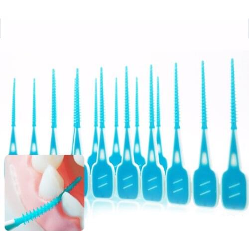 16pcs Dental Flosser Soft Silicone Teeth Cleaning Floss Interdental Brushes Oral Hygiene Tooth Dental Floss Oral Deep Clean