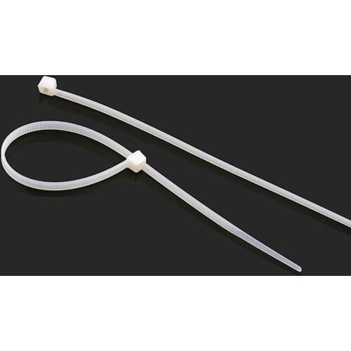 50Pcs White Nylon Cable Ties 3*80mm-4*300mm Plastic Self-locking Cable Zipper Buckle Wire Zip Tie