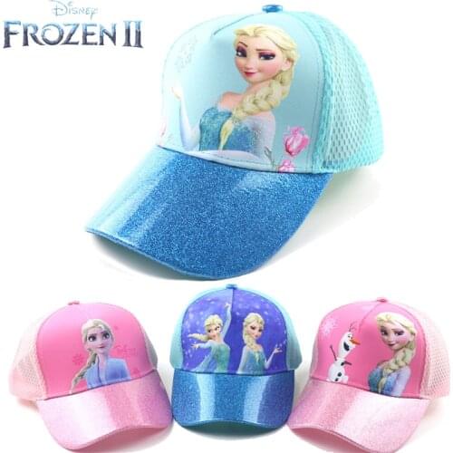 Disney Frozen Kids Cap Sun Hat Summer Cartoon Anime Figure Elsa Olaf Baseball Caps Fashion Trend Hip-hop Hats Child Gifts 3-8Y