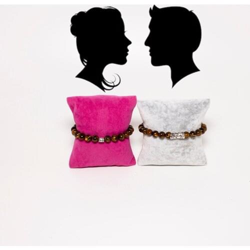 Couples Bracelet Set Bangle Tiger 'S Eye for Girlfriends Gift Natural stone bracelet accessories 2021 fashion wooden box design