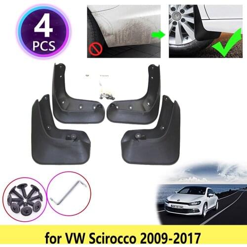 Mudguards Mudflap Fender Mud Flaps Splash Accessories for VW Volkswagen Scirocco 2009 2010 2011 2012 2013 2014 2015 2016 2017