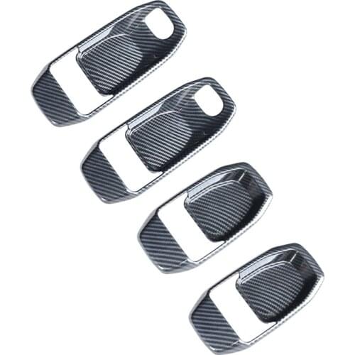 QHCP Car Inner Door Handle Bowl Cover Decorative Sticker Trims Fit For Jeep Wrangler JL 2018 2019 2020 2021 Interior Accessories