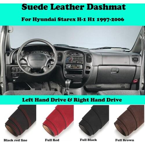 For Hyundai Starex H-1 H1 1997 1999-2006 BD Suede Leather Dashmat Dashboard Cover Pad Dash Mat Car-Styling Carpet Accessories
