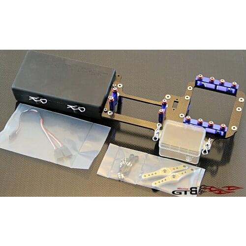 GTBracing LOSI 5IVE T Carbon Dual steering Servos conversion with Large Battery Compartment Bracket