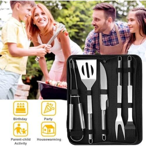Bbq Tool Barbeque Portable Case Accessories Bbq Tools Set Stainless Steel Grill Kit with Bag Great Barbecue Utensil Tool