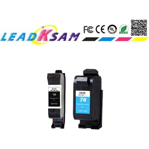 Ink Cartridges compatible for hp15 78 XL C6615A C6578A Deskjet 3920 Fax 1230 PSC 500 720 750 760 950 Officejet 5110 v40 v45