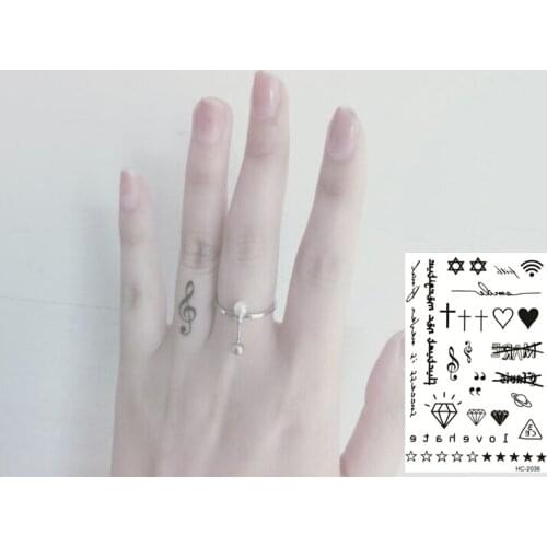 Nu-TATY Waterproof Temporary Tattoo Sticker 5 Set Multiple Pattern Series Cartoon Simple Small Pattern Tattoo