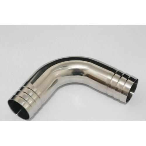 304 Stainless Steel Sanitary 90 Degree Elbow Pipe Fitting Hose Barb Connnector Fit for 57mm I/D Hose