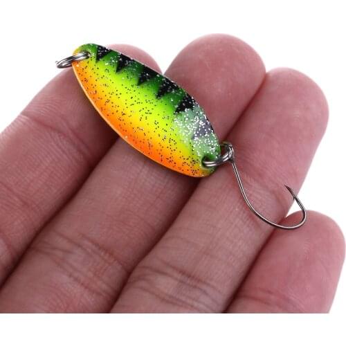 1pcs 4.5g 32mm Trout Spoon Lure Metal Bait Fishing Lure Copper Material Freshwater Fishing Tackle Isca Artificial Lake Fishing