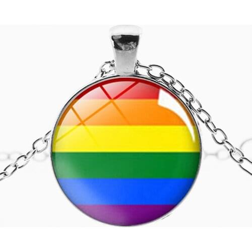 Rainbow Infinity Love Wins Heart GLBT For Lesbians Gays Pride Bisexuals Transgender Mens LGBT Necklaces Jewelry