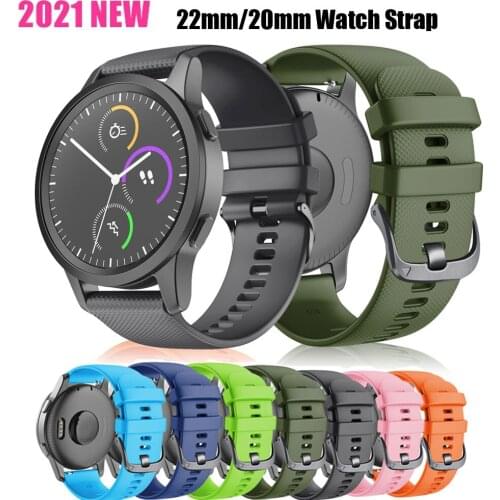 Silicone Strap For Garmin Vivoactive 4 Strap For Garmin Vivoactive 4 Amazfit Bip Correa Fashion Bracelet Watchband Man Watchs