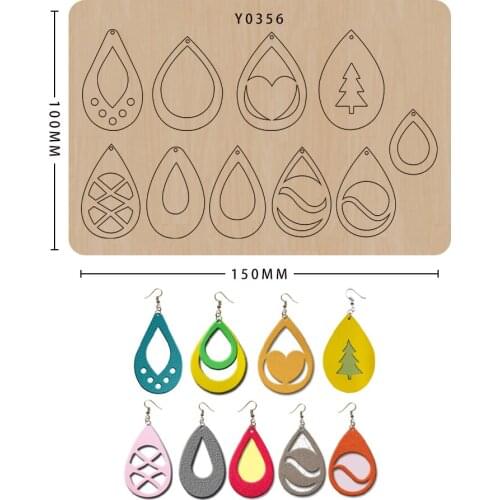 Earring Diy Craft Wooden Cutting Die Making Decor Supplies Dies Template Suitable For Common Die-Cutting Machines